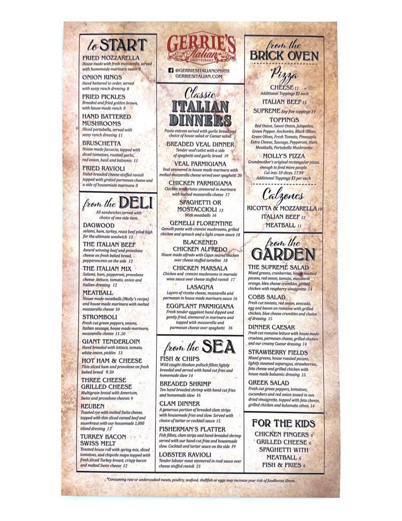 Gerrie's Italian on 9th Street